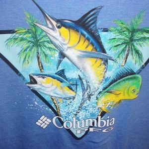 NWT Columbia PFG Blue T-Shirt